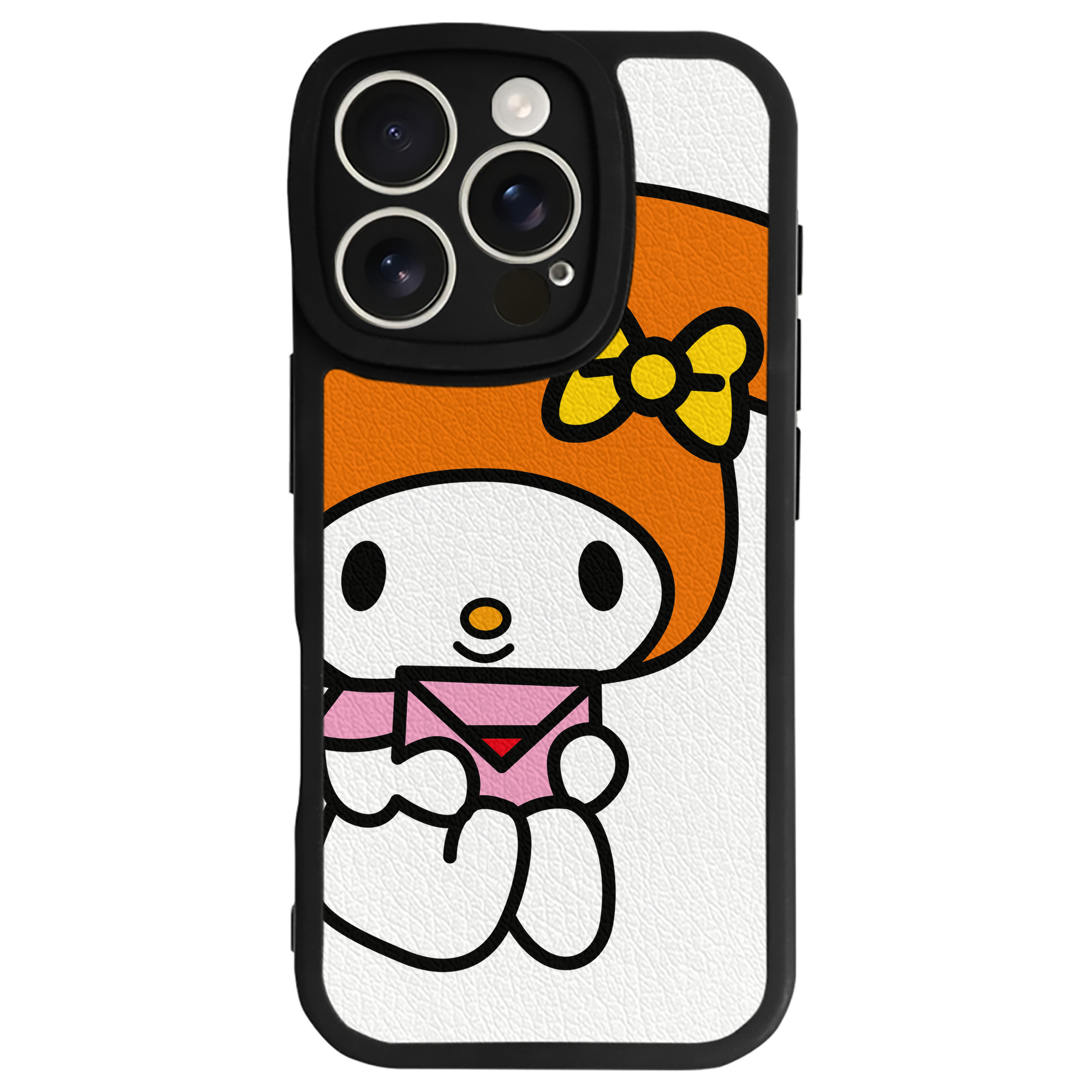 （画像用） Hello Kitty ハローキティ 【iPhone 16シリーズ対応】シリコンスマホケース（レザー調） 材質：シリコン